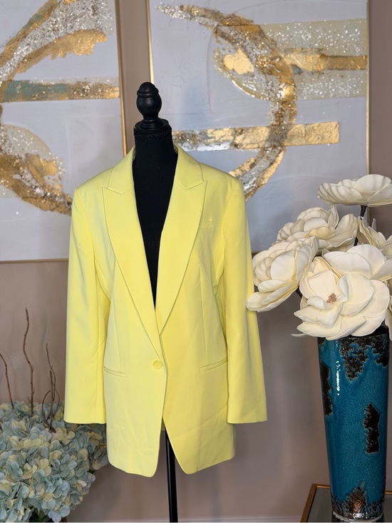 Express Jackets & Blazers - Express Women's Lemon Yellow Single-Button Blazer